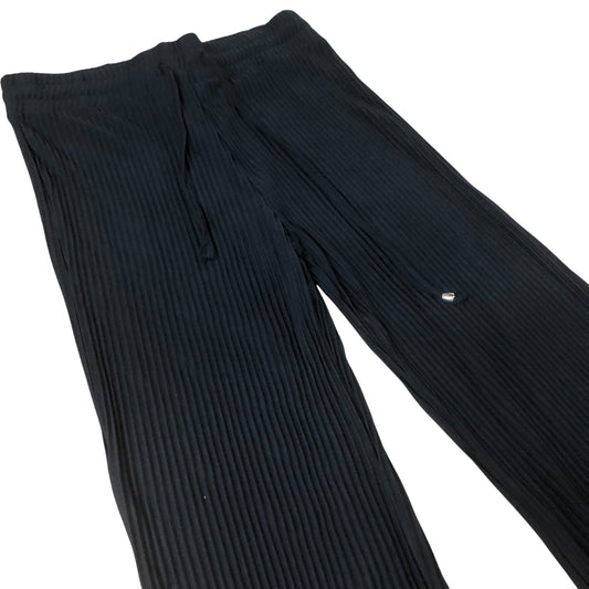 Women's River Island Ribbed Black Trousers Casual Pants Size UK6