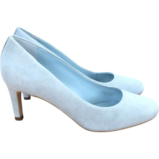 Lizzie Court Heels UK5 Women's Suede Mid Heel Pale Blue