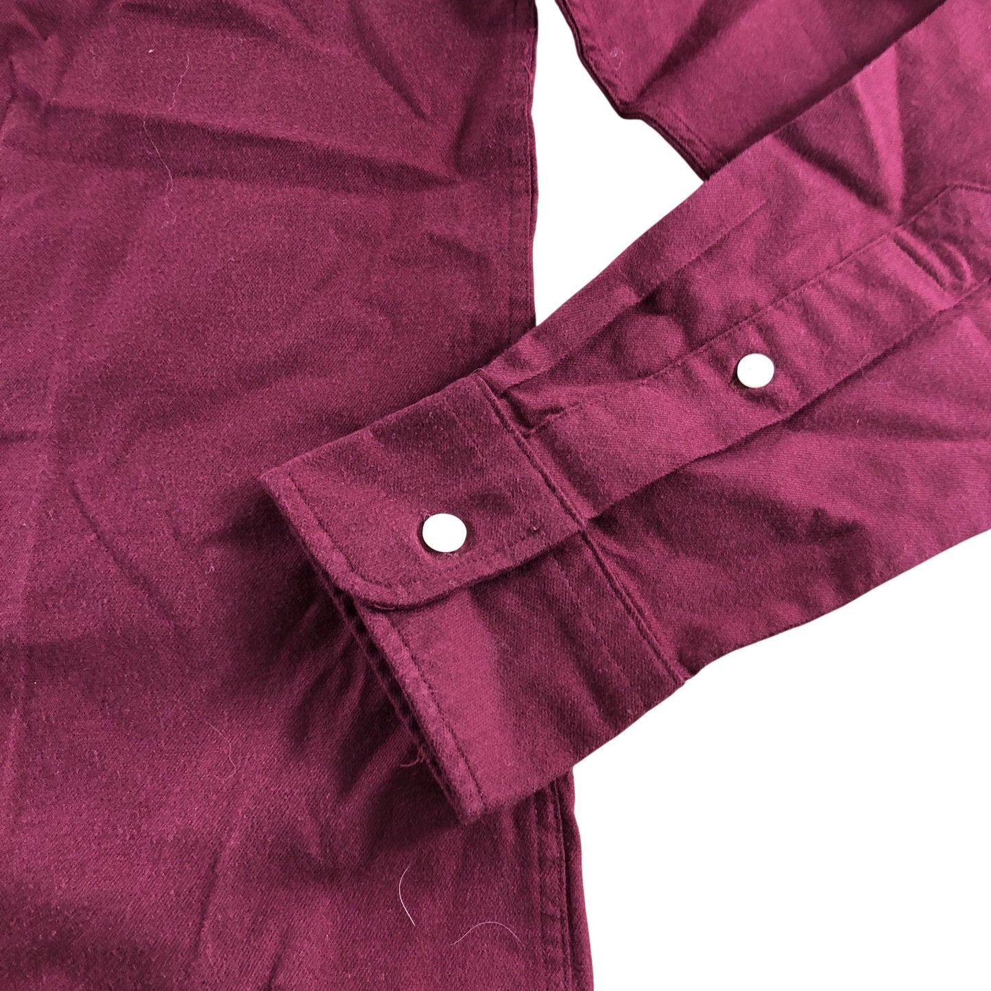 Tommy Hilfiger Flex Regular Fit Shirt XS Men's Burgundy Button Down Flannel