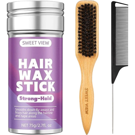 Sweet View Hair Wax Stick Strong Hold 75g Non Greasy Styling Pomade Set