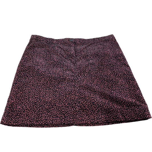 Pink Patterned Women's Skirt UK Size 20 Organic Cotton