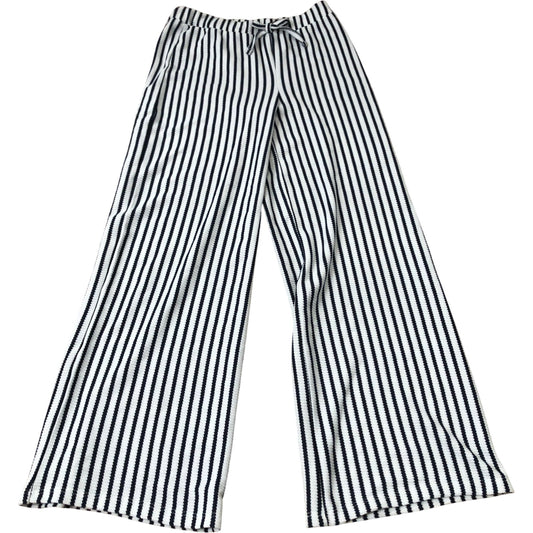 Girls Striped Trousers Wide Leg Casual Style Polyester Mix 9 Years