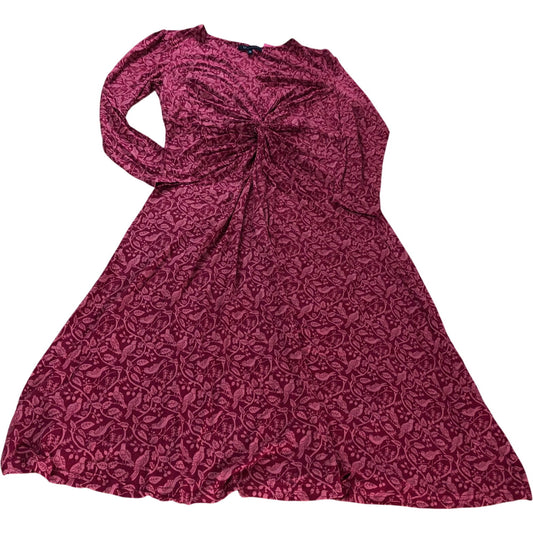 Crew Clothing Company Women's Pink Long Sleeve Floral Print Dress