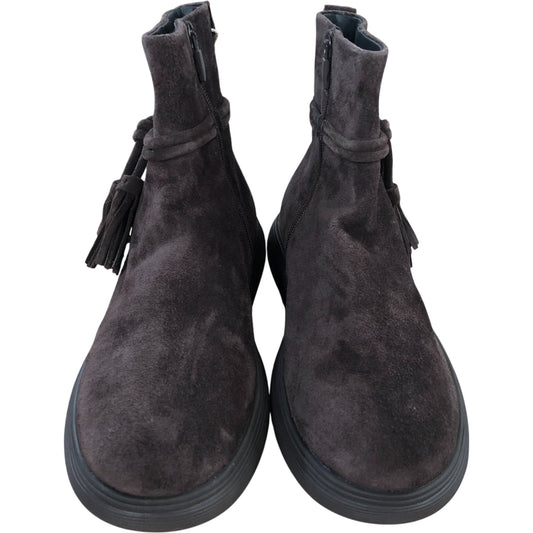 IQ Comff Tassel Suede Short Boots UK5 Women's Chocolate Brown