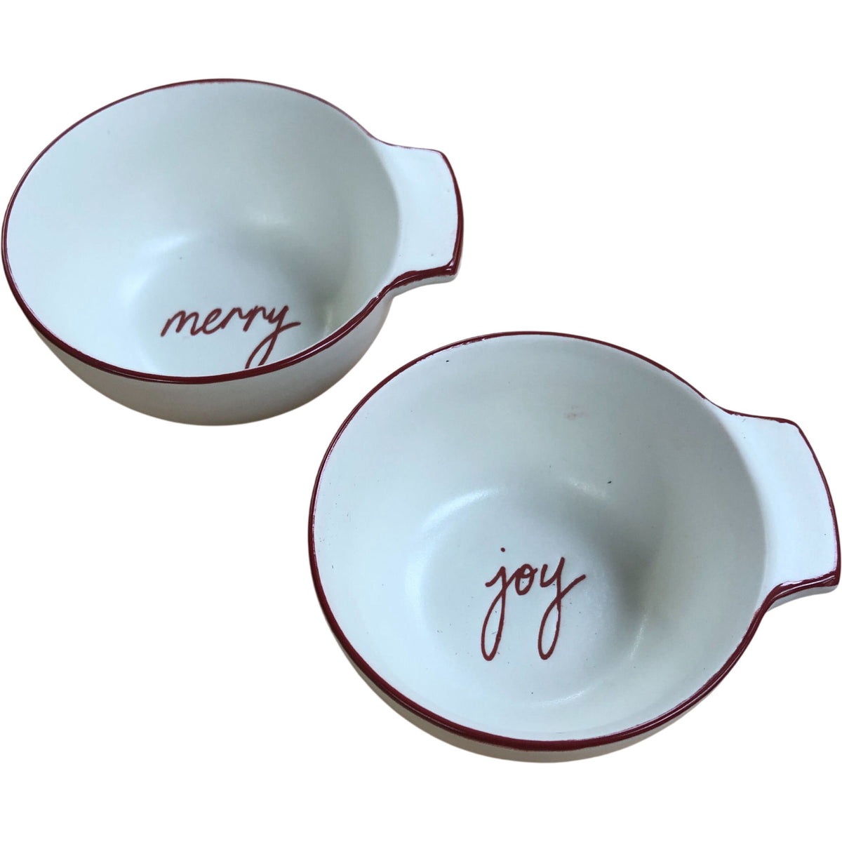 Joy & Merry Set of 2 Festive Dipping Bowls