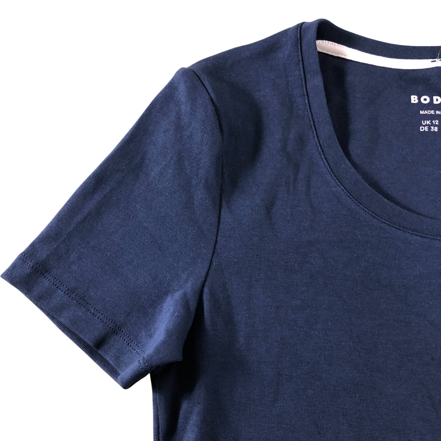 Boden Navy Scoop Neck T-Shirt - Size 12