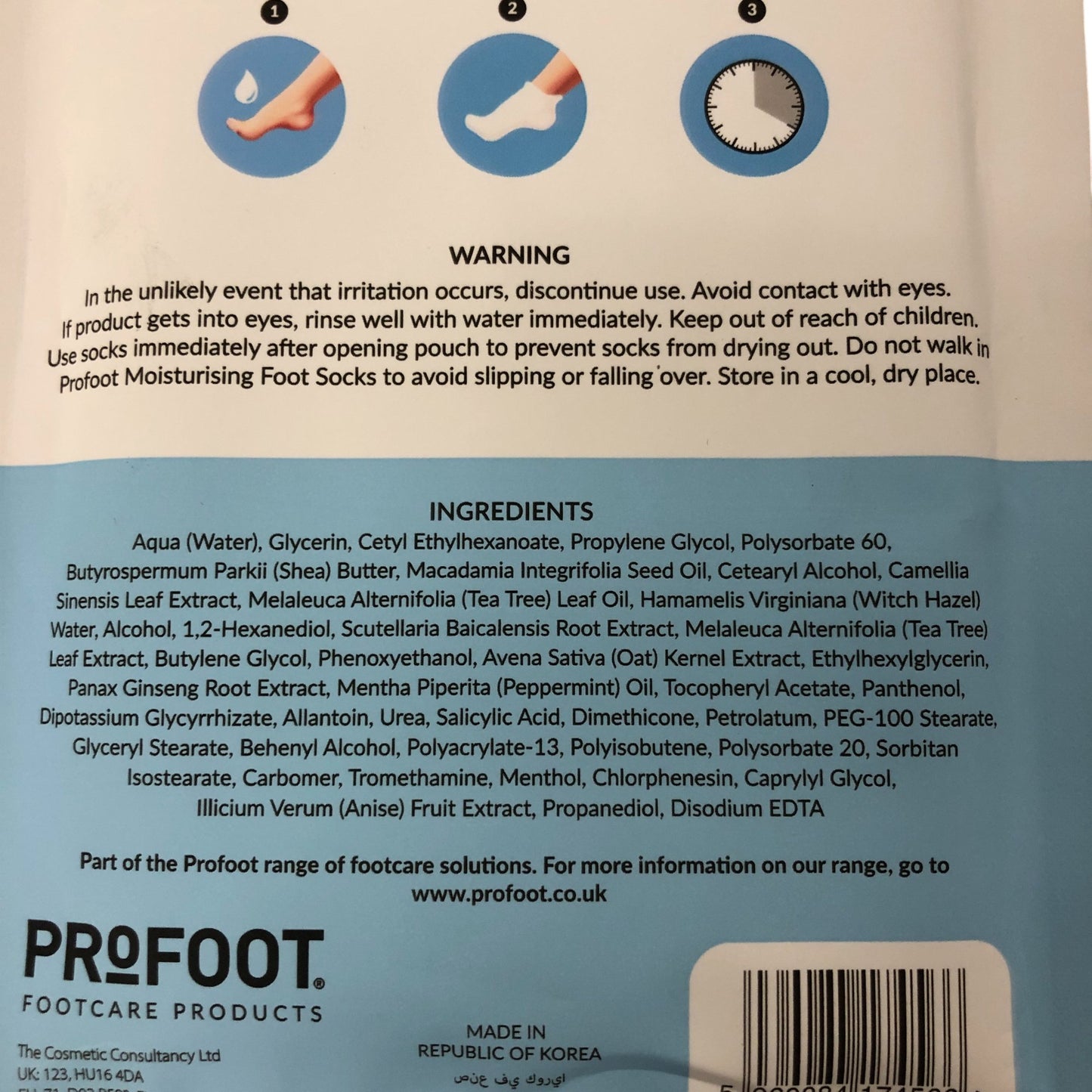 Profoot Moisturising Foot Socks 2 Pack Hydrating Treatment Foot Care