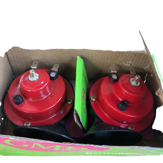 GMP 12V 110db Loud Snail Air Horn Dual Tone Universal Electromagnetic Horns