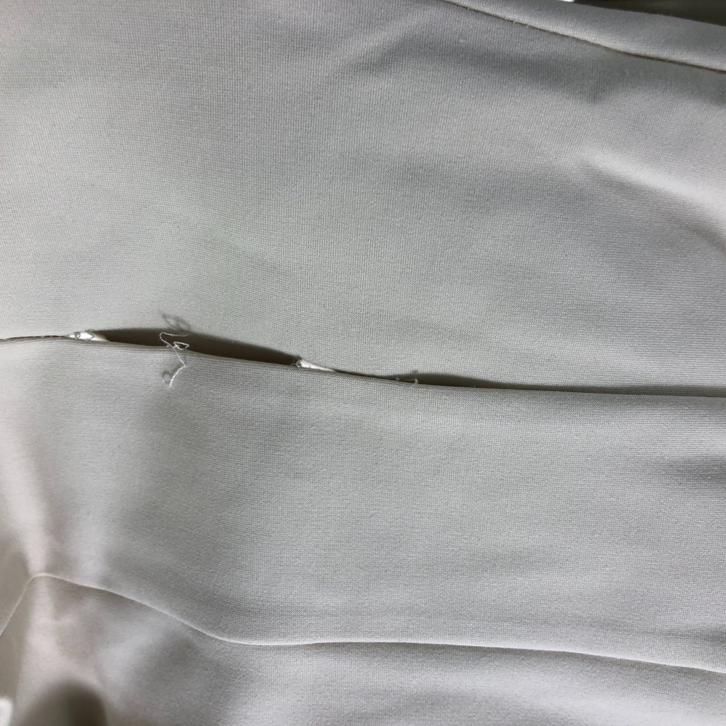 Karen Millen Cream Porté Evetage Neck Dress UK6 Women's Long Sleeve Zip Detail