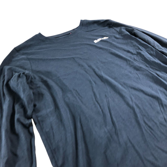 Bench Long Sleeve T-Shirt Men's Casual Navy Blue Cotton Comfortable Top Small
