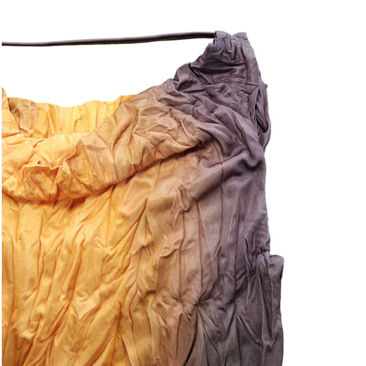 River Island Women's Orange and Brown Ombre Crinkle Top UK XS