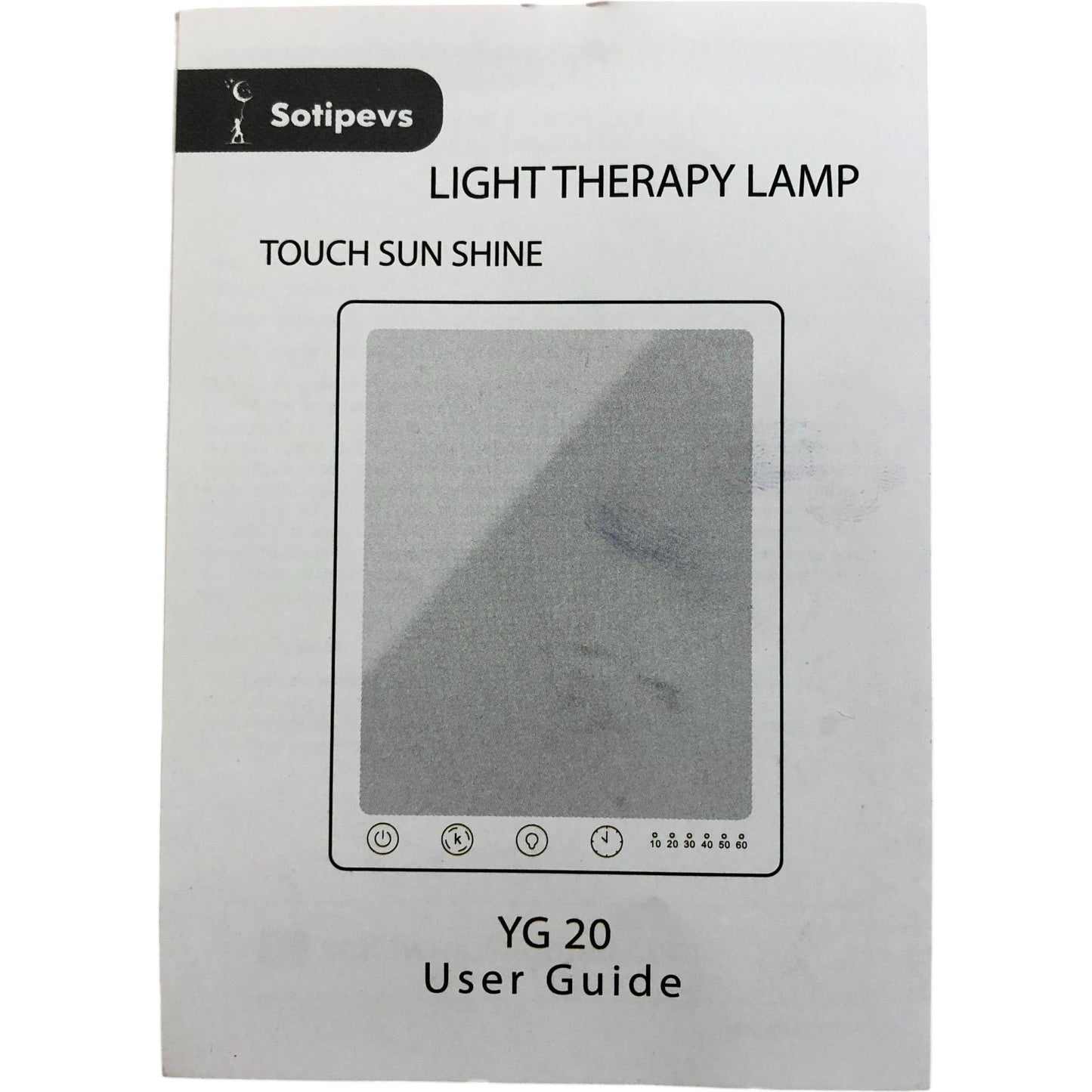 Sotipevs YG20 LED Light Therapy Lamp White Adjustable Brightness Timer