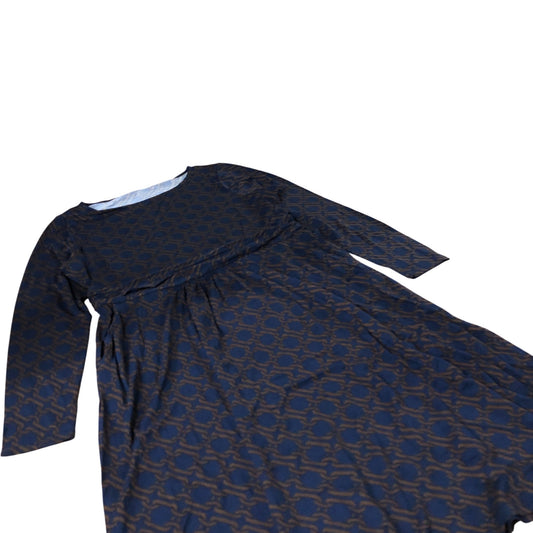 Long Sleeve Dress Women's Printed Pattern Viscose Blend UK18