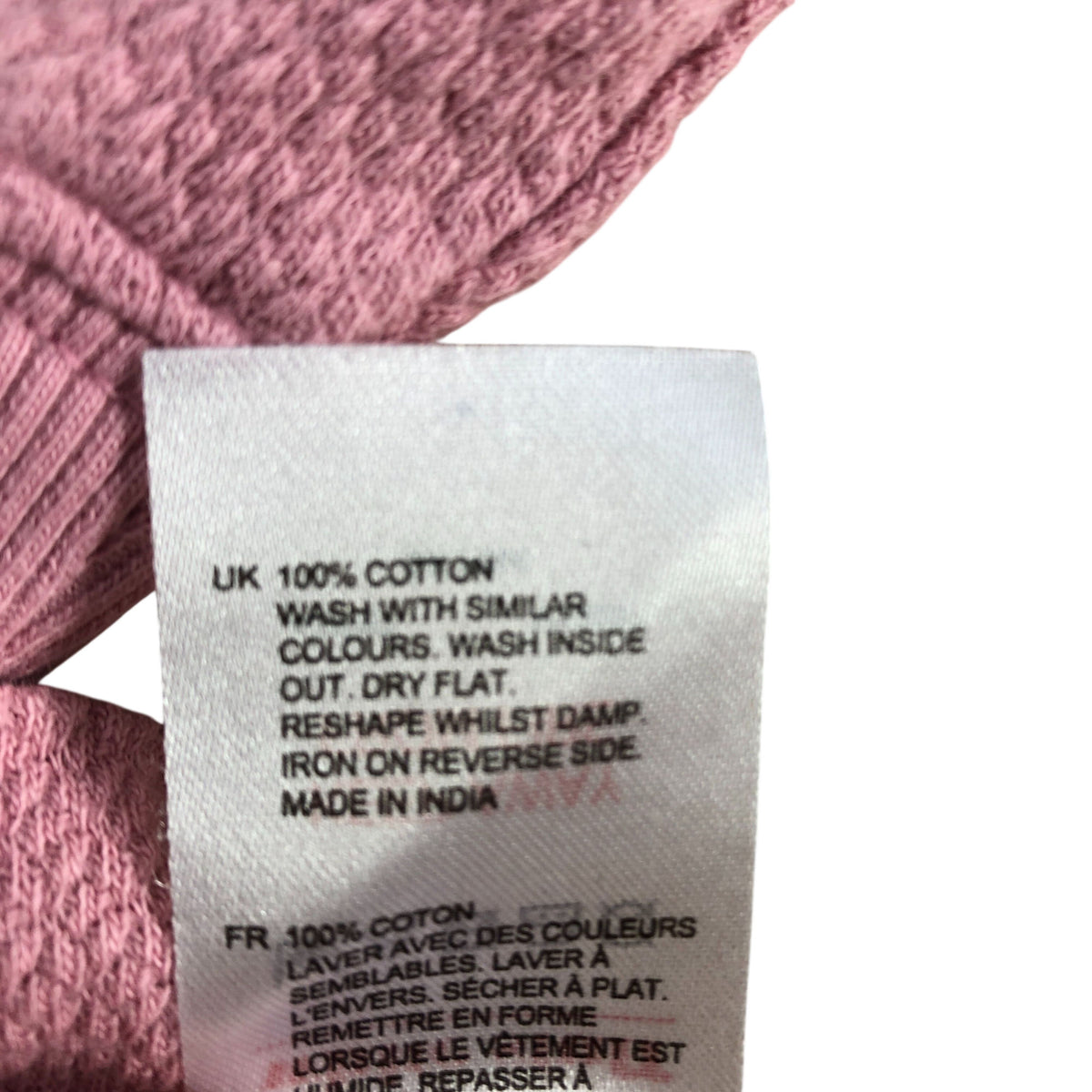 Women's Pink Cotton Jumper Size Uk14 High Neck Casual Sweater
