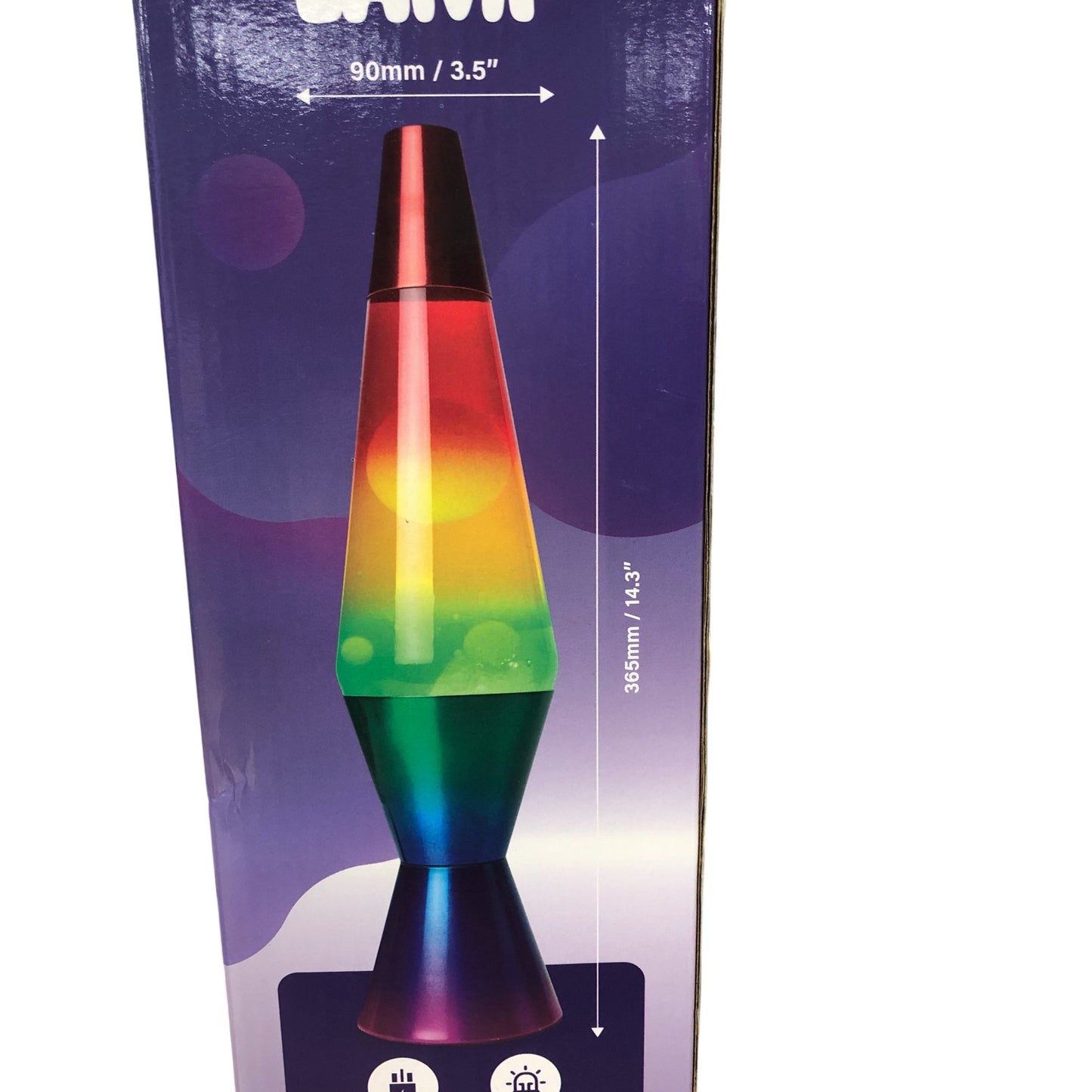 Red5 Rainbow Lava Lamp 14" Tall LED Lights Home Decorative Table Lamp