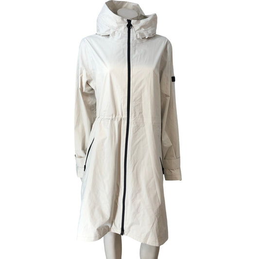 Barbour International Longline Kyra Waterproof Jacket Size 18 Women's Cream
