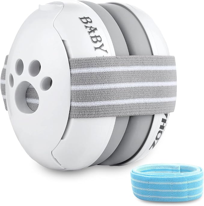 ZOHAN Baby Noise Cancelling Headphones Hearing Protection Adjustable White