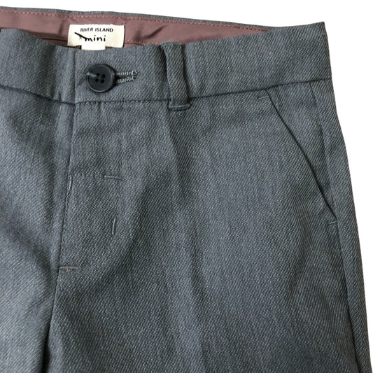 River Island Mini Trousers 2-3 Years Boys Smart Casual Grey