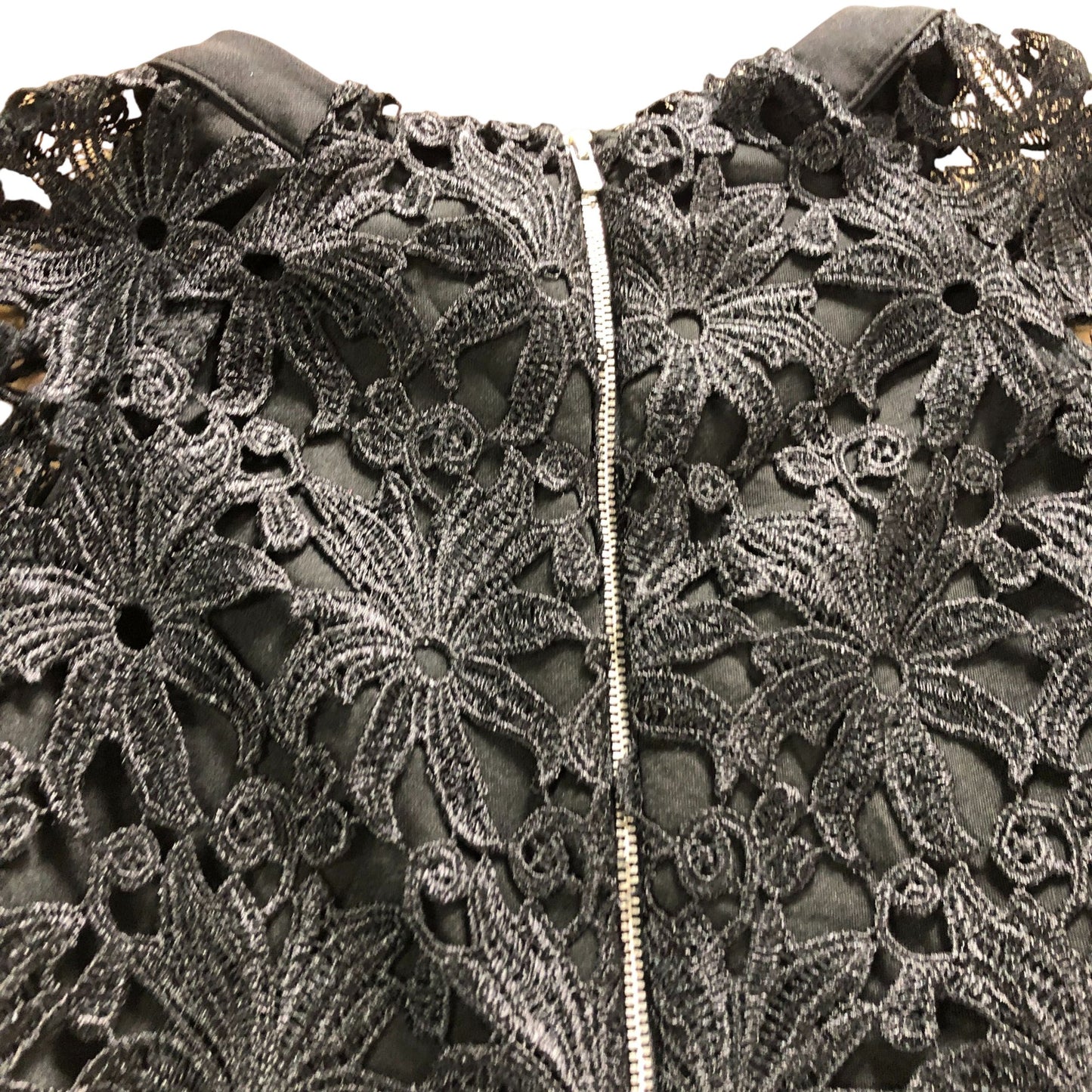 Forecast Lace Dress Size 8 Women's Black Short Sleeve Elegant Style