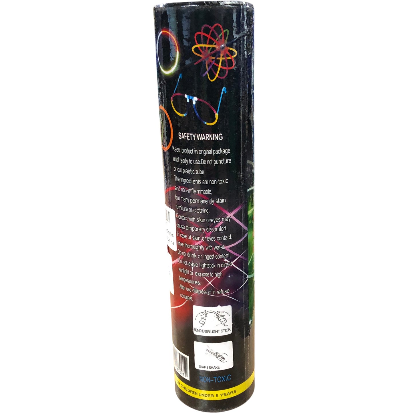 Glow Stick Bracelet Pack 100 Pieces Multi Colour Party Supplies