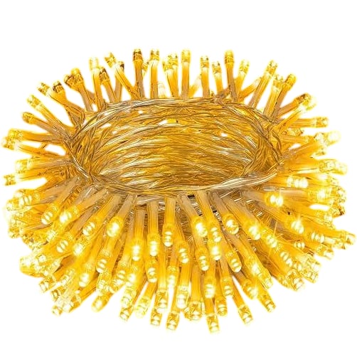Hopexy 100LEDs Fairy Lights Warm White Clear Wire String Light Bright