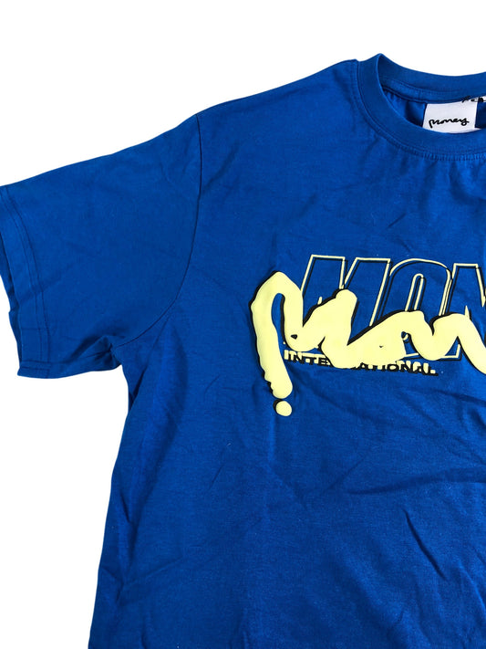 MONEY T-Shirt M Men's Blue Graphic Cotton Short Sleeve Casual Wear