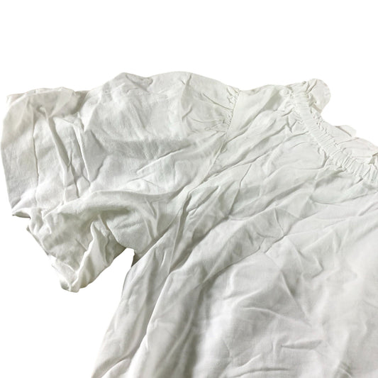 River Island UK20 Women's White Top Short Sleeve One Shoulder Style