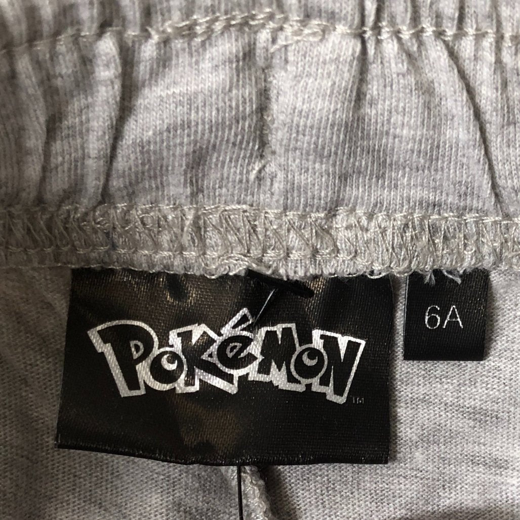 Pokémon Pikachu Shorts 6 Years Kids Grey Cotton