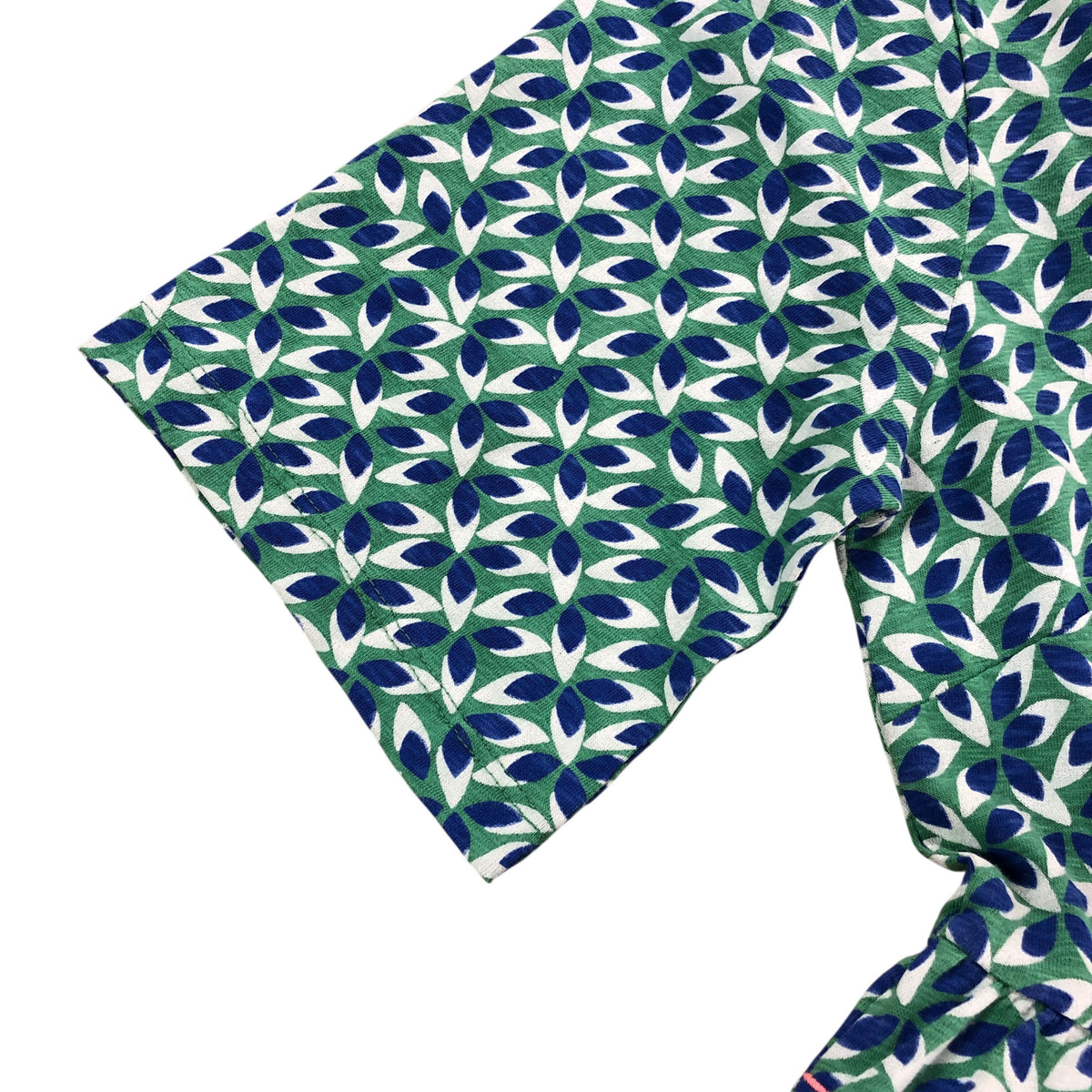 UK6 Women's Petite Green Floral Print Short Sleeve Dress