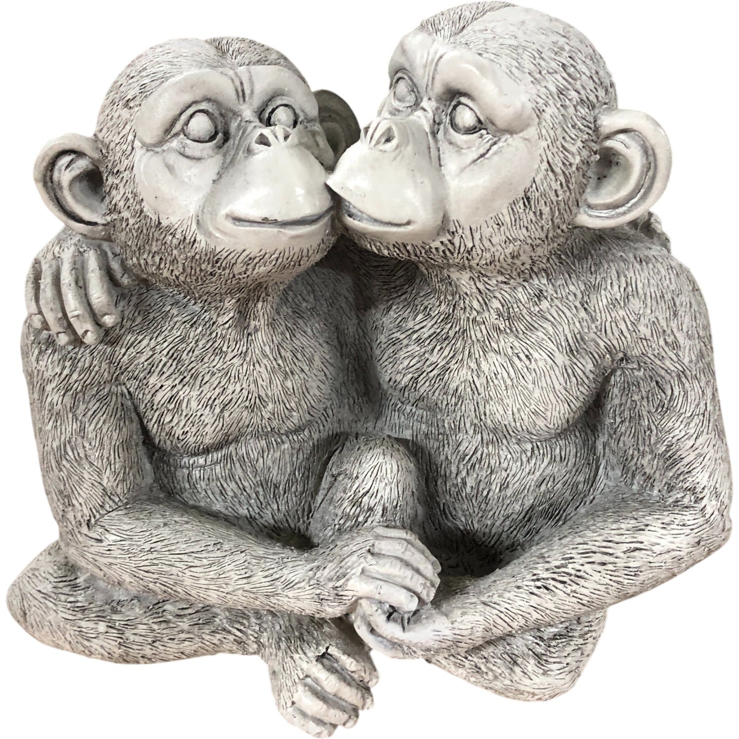 GardenMile Resin Kissing Monkeys Sculpture Figurine Cute Decorative Statues