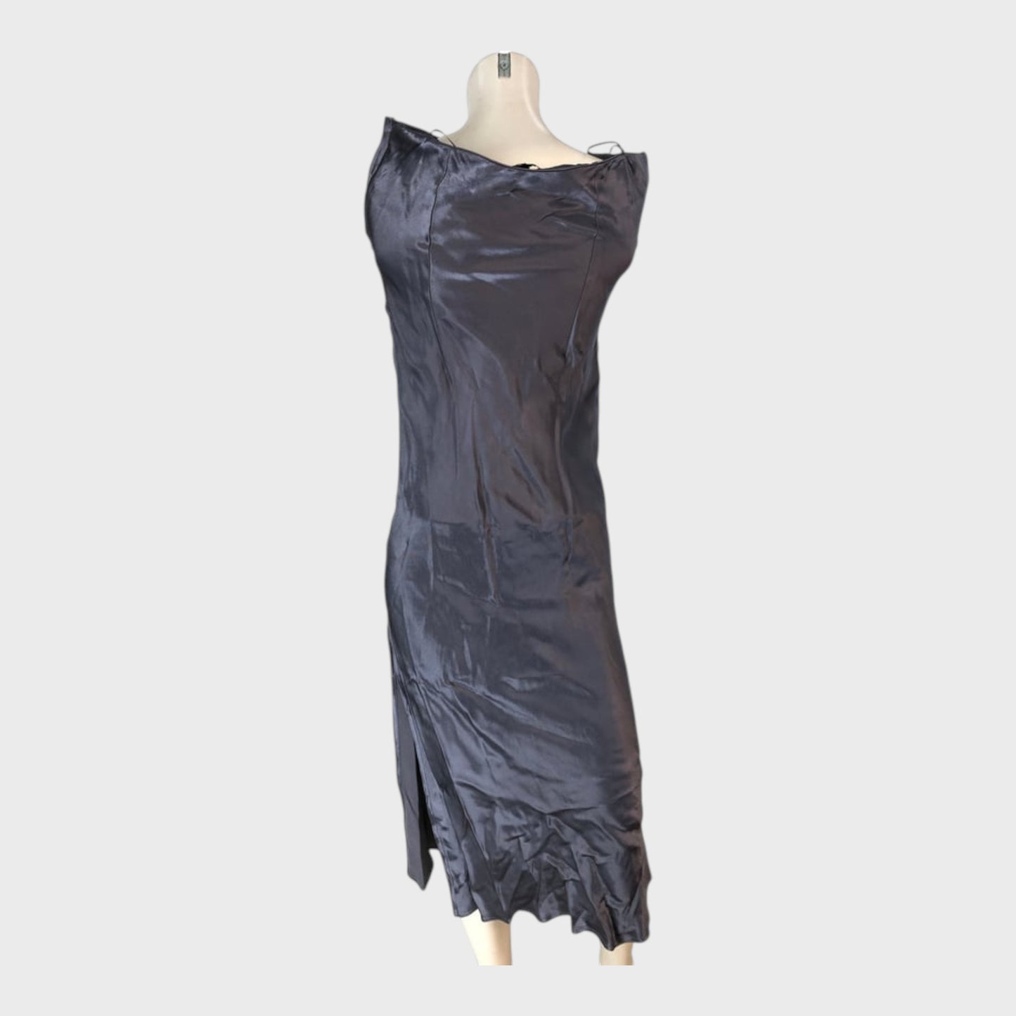 RIVER ISLAND Studios Women's Dress Midi Side Slit Black Formal