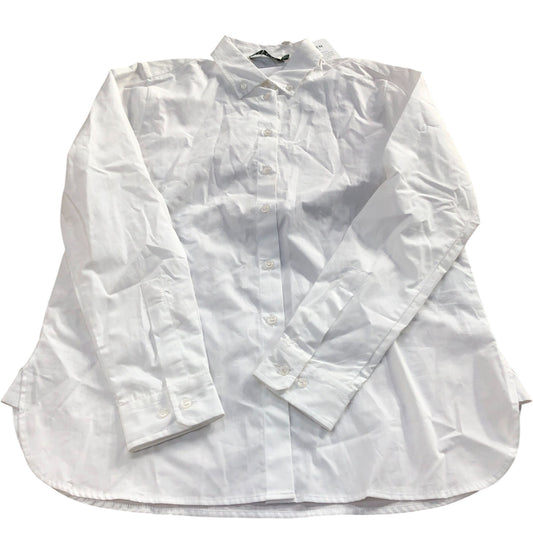 Baukjen White Shirt Women's Casual Organic Cotton Long Sleeve Size 8