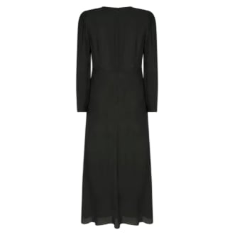 Blue & Black Floral Print Long Sleeve Maxi Dress Women Size UK 12