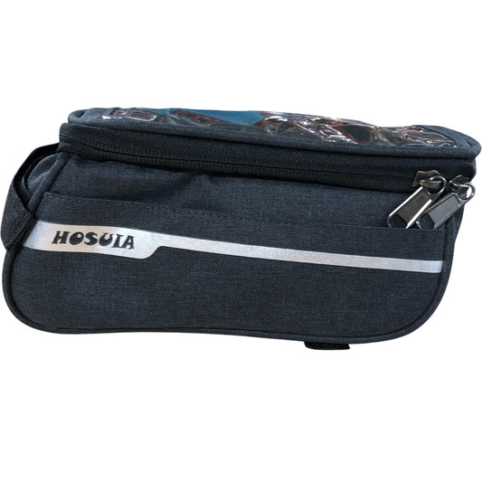 HOSUIA Bicycle Touch Phone Bag Black Waterproof Cycling Pouch Storage