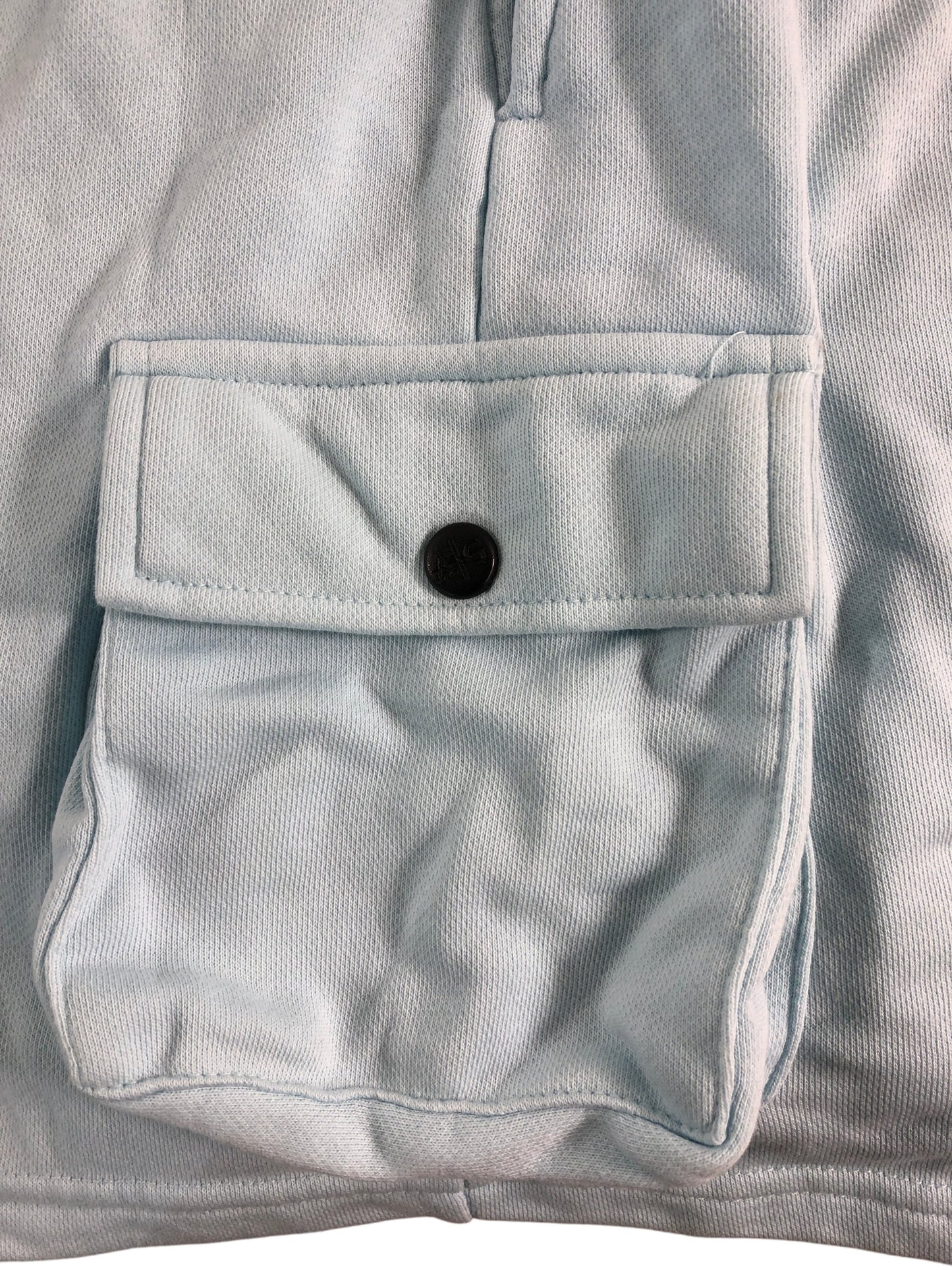 AVANT GARDE Cargo Shorts Men's Light Blue Cotton Blend Breathable Size L