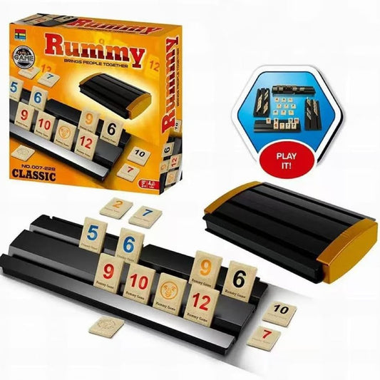 Rummy Game 106 Tiles 4 Racks Portable Board Game Family Fun Night