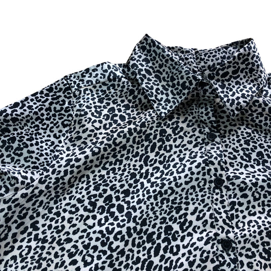 Dancing Leopard Midi Dress Size 14 Women's Leopard Print Button Up Style