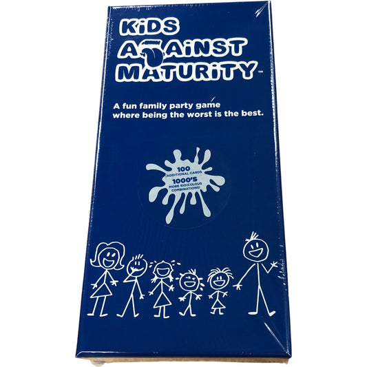 Kids Against Maturity Family Party Game Fun Blue Box 100 Cards Ages 10+
