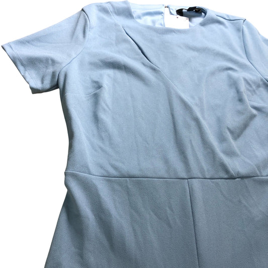 Lipsy Blue Short Sleeve Splice Jumpsuit - Size 14