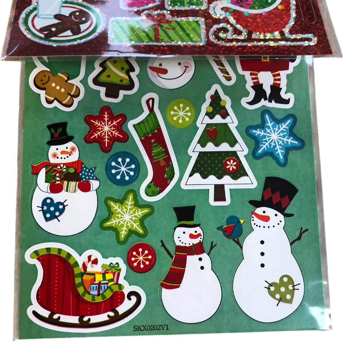 Kids Craft Sticker Pack Christmas Winter Decorations Snowman Theme 130 Stickers