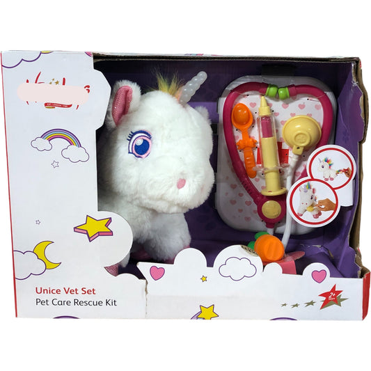 Unicorn Vet Set Plush Toy Pet Care Rescue Kit With Accessories