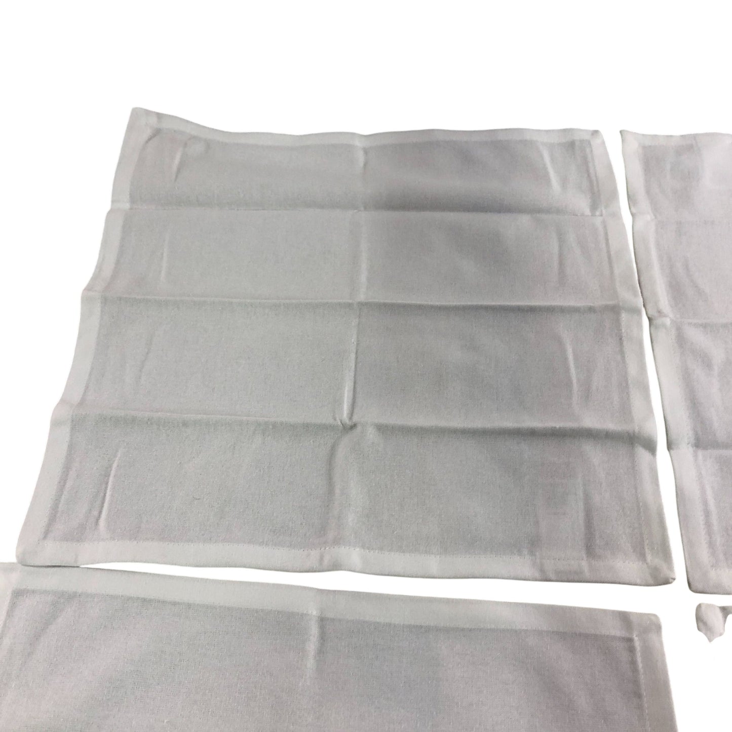 Set of 4 Cotton Napkins 40x40cm White Dinner Table Linens