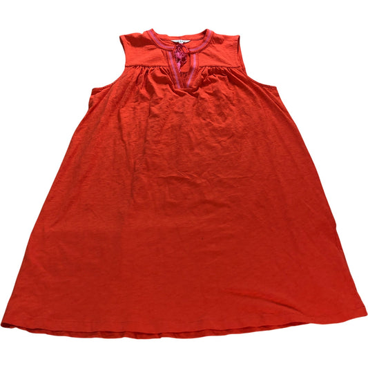 Orange Notch Cotton Dress - Size 18