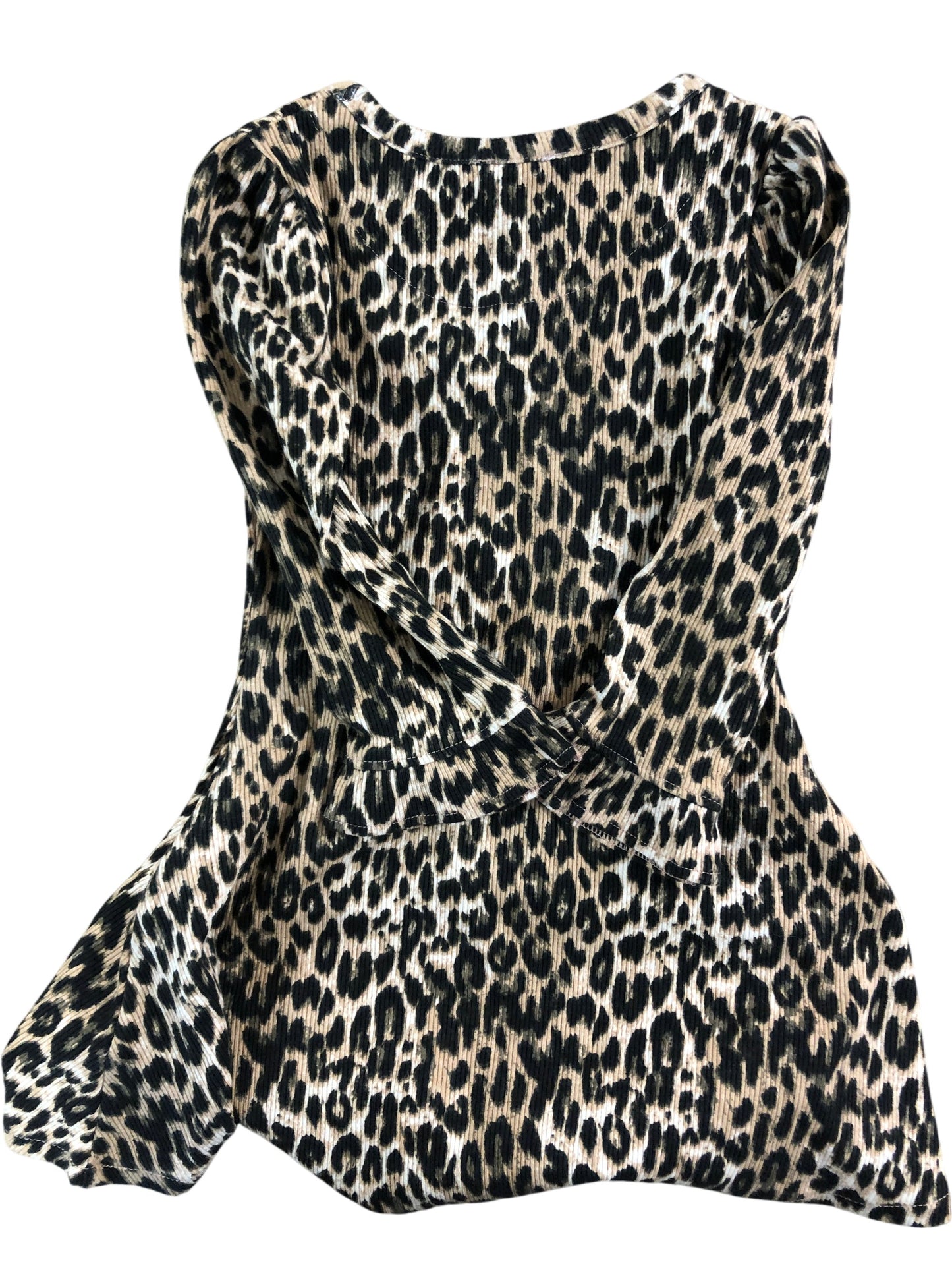 River Island Mini Girls Leopard Print Dress UK 12-18 Months Brown Fashion