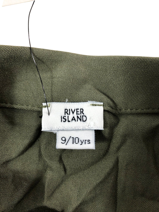 River Island Hayashina Boys Shirt Size 9 10 Years Green Tigers Print