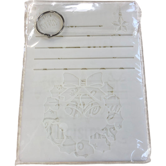Quilax 22 Pcs Merry Christmas Stencils 7 x 5 Inch Multi Purpose Craft Kit