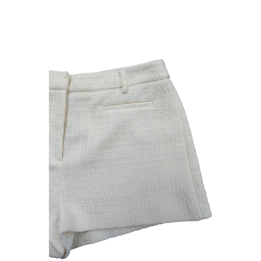 River Island Women's Cream High Waisted Woven Shorts UK16 Summer Chic