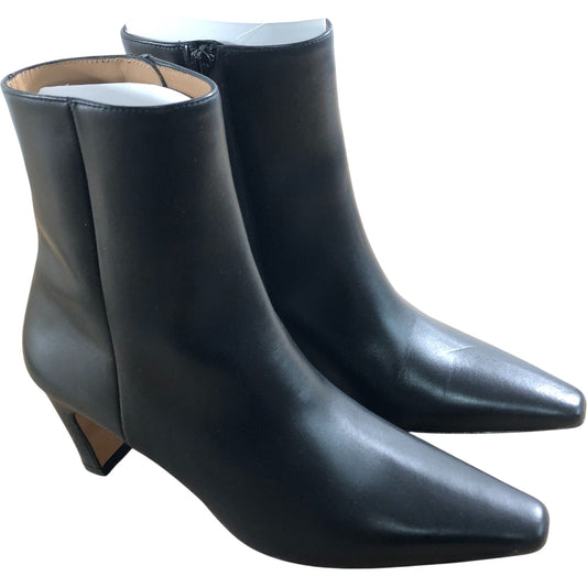 Flattered Xena Leather Black Heels Women's Pointed Toe Ankle Boots UK5.5