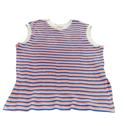 River Island Women's Size 16 Ribbed Tank Top Striped Pattern Multicolour