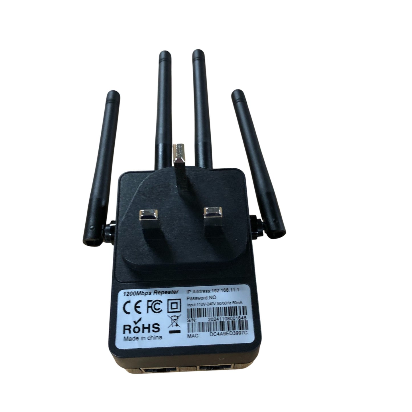 1200M Dual Band WiFi Repeater Range Extender 5G Expand Network Performance